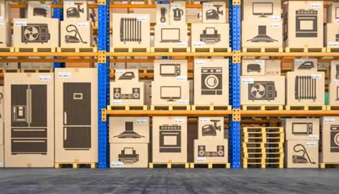 قفسه‌بندی انبار لوازم خانگی