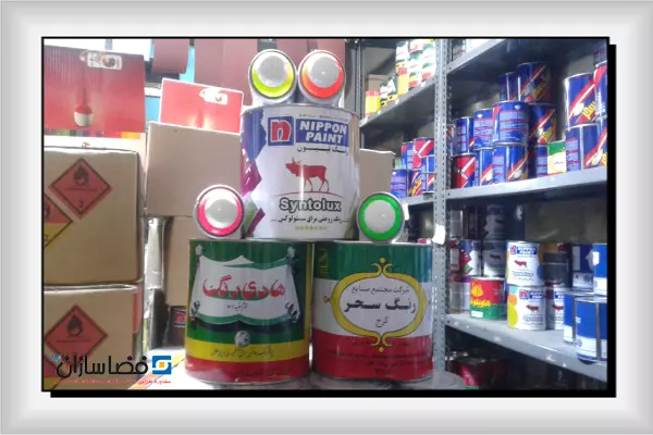 دسته بندی اقلام در قفسه بندی فروشگاه رنگ